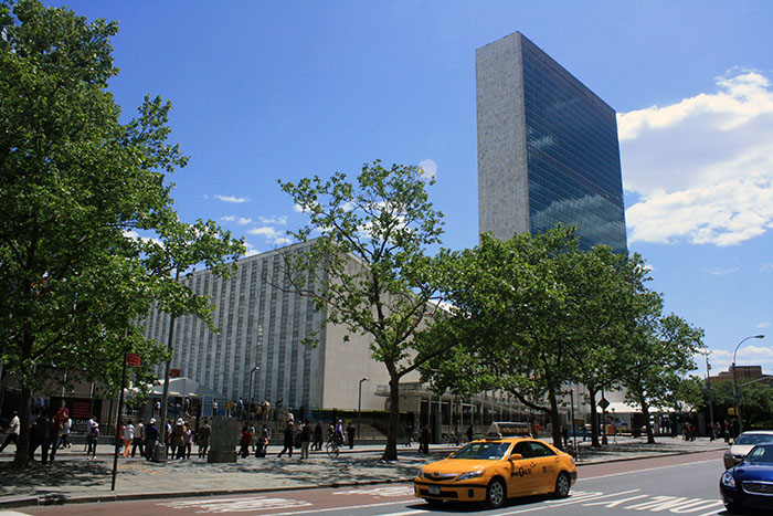 A view of UN Headquarters, venue for the 18th Meeting of the UN Open-ended Informal Consultative Process on Oceans and the Law of the Sea