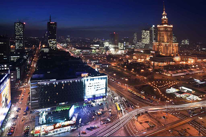 View of Warsaw (photo courtesy of the Hotel Novotel Warszawa Centrum, venue of Las2017)