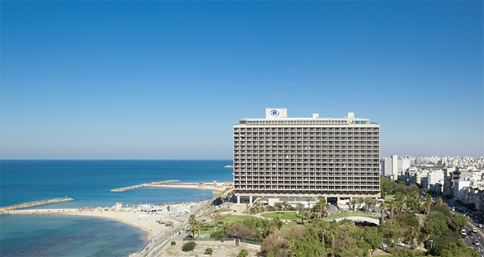 A view of the Hilton Hotel Tel Aviv, venue for the 28th Meeting of the Animals Committee (AC) of the Convention on International Trade in Endangered Species of Wild Fauna and Flora (CITES)