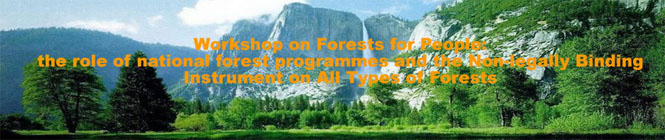 Country-Led Initiative in Support of the UNFF: Forests for People - The Role of National Forest Programmes and the Non-Legally Binding Instrument on All Types of Forests