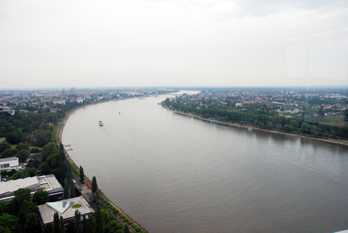View of the Rhine river in Bonn