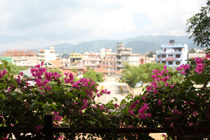 The mountainous view from Kathmandu.
