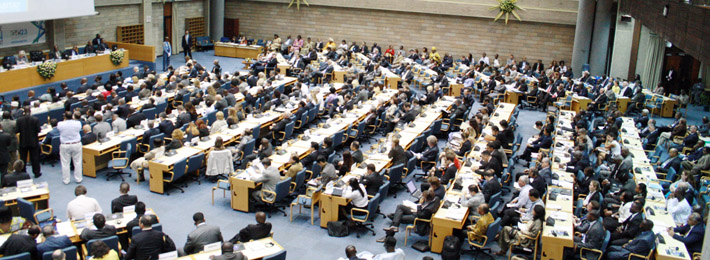 View of the UNEP Headquarters, venue for the forum.