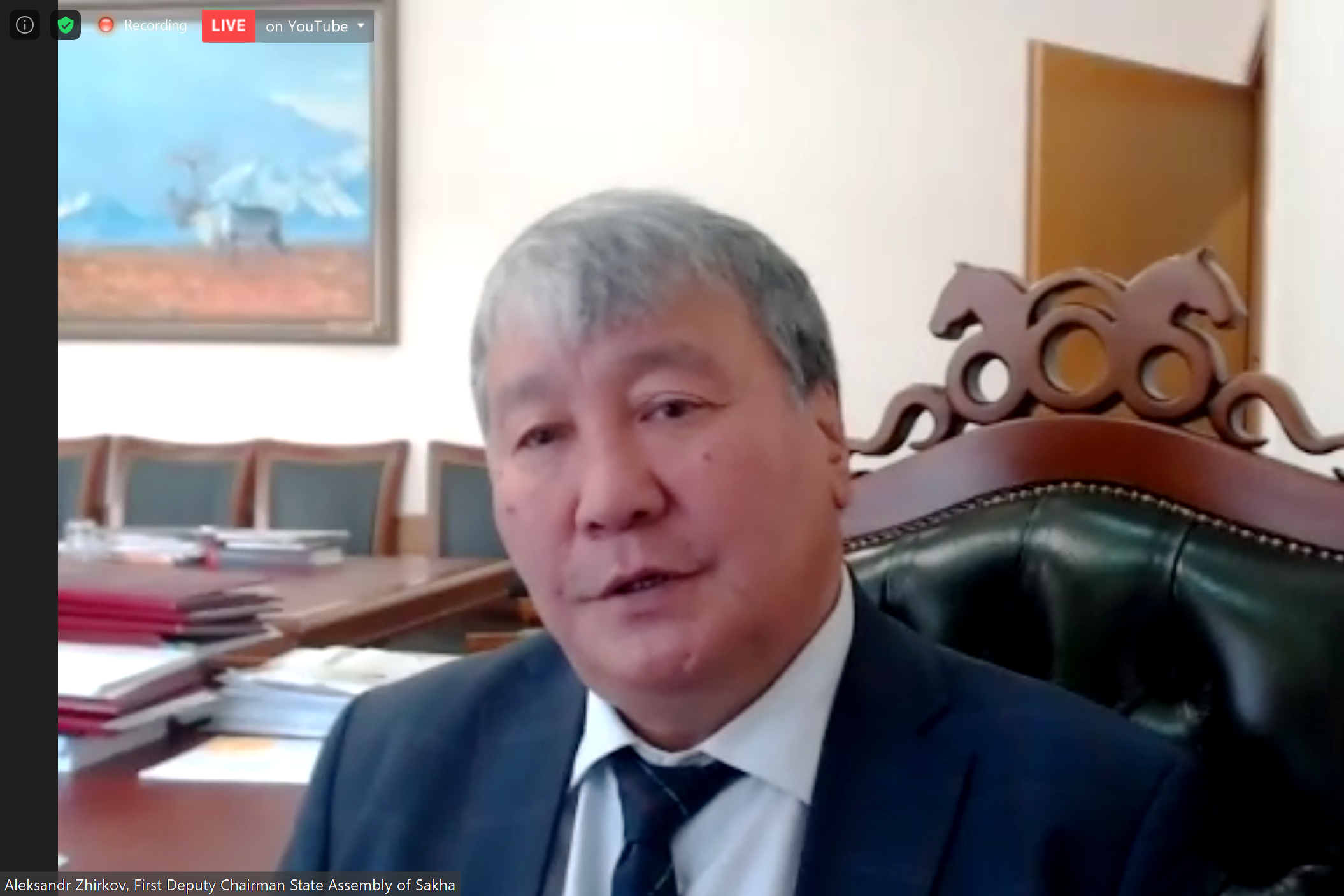 Aleksandr Zhirkov, First Deputy Chairman, State Assembly, Republic of Sakha, Russian Federation
