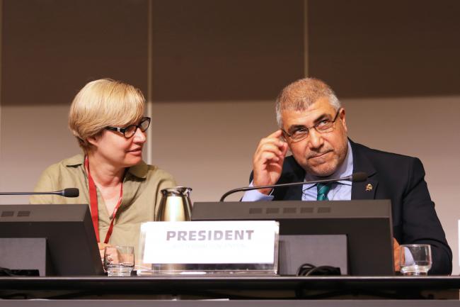 Silvija Nora Kalnins, President of SC COP10, and Mohammed Khashashneh, Vice-President of RC COP10 - BRS COP - 17June2022 - Photo