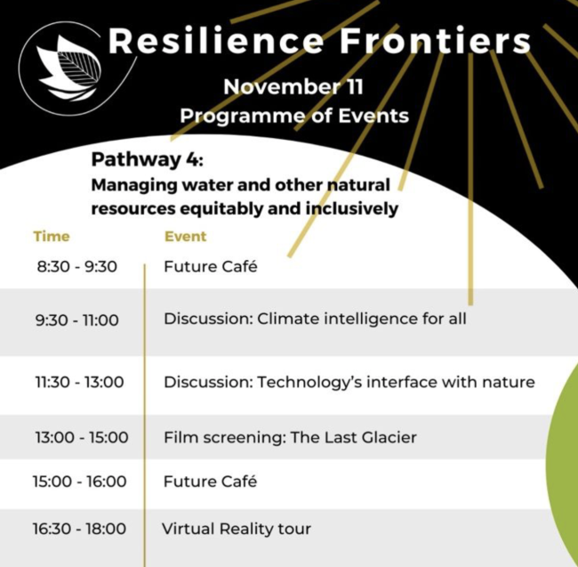 Resilience Frontiers Agenda 11 November 2022