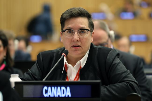 Renée Sauvé, Canada, facilitated discussions on ABMTs, including MPAs