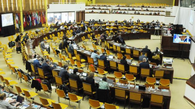 A panoramic view of the ISA Council in session during its fourth day of discussions