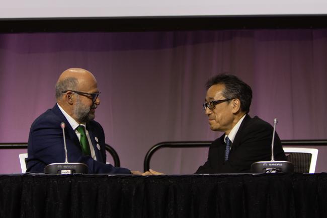 Carlos Manuel Rodríguez, GEF CEO and Chairperson, and Yutaka Matsuzawa, Vice-Chair, Seventh GEF Assembly - GEF7 - 25 Aug 2023 - Photo