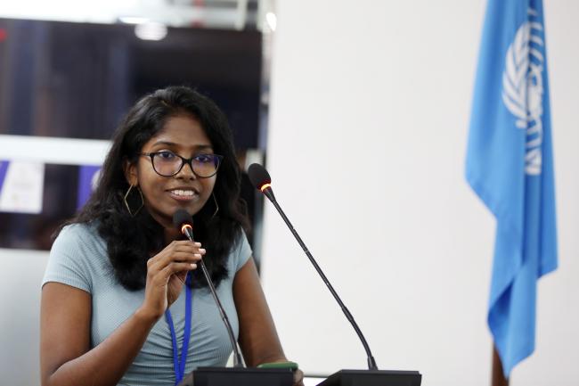 Sajani Gamage, Youth participant from Sri Lanka 