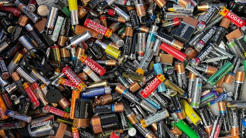 Batteries collected for recycling