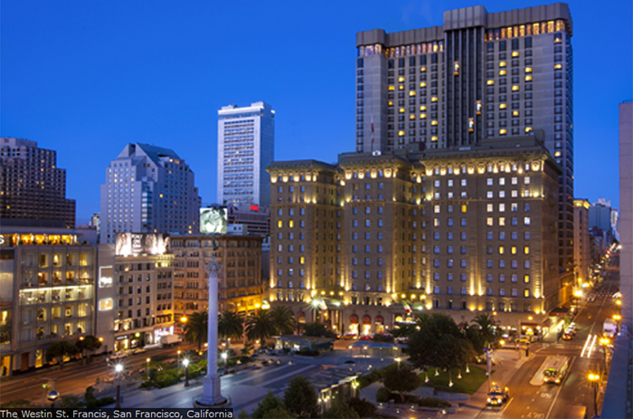 A view of the Westin St. Francis in San Francisco, venue of LCTPi 5 (photo courtesy of the Westin St. Francis)