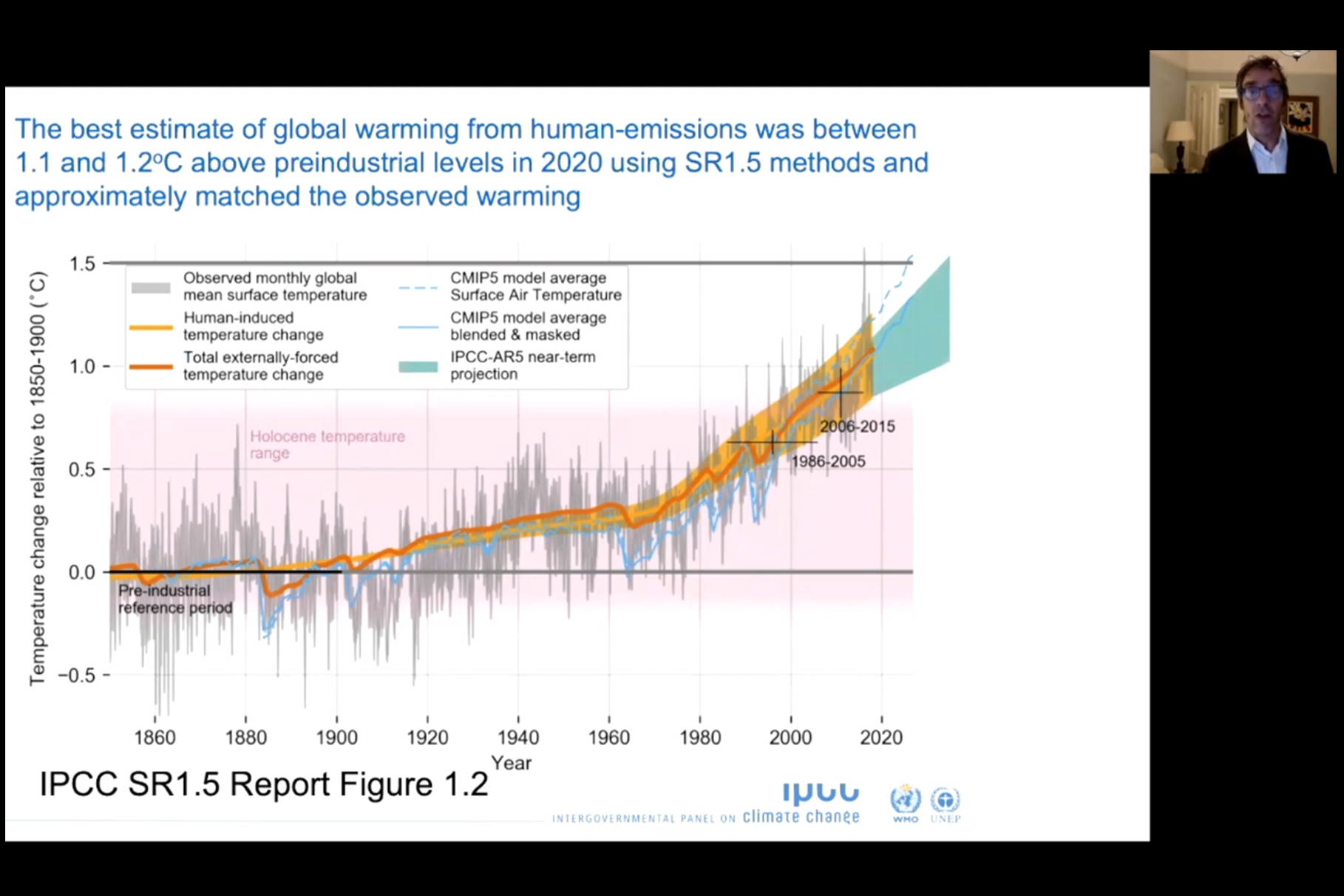 A slide from the presentation of Piers Foster, IPCC