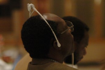 Participants with headphones