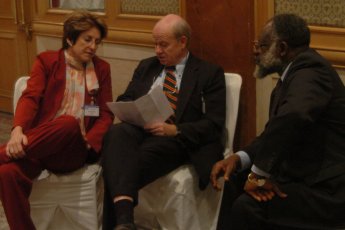 Thelma Krug (Brazil), Bert Metz (Netherlands), and Ogunlade Davidson (Sierra Leone)