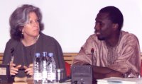 Teresa Fogelberg, Netherlands, and Mamadou Honadia, Burkina Faso and Head of African Group