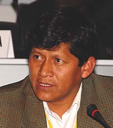 Abel Mamani Marca, Minister for Water, Bolivia