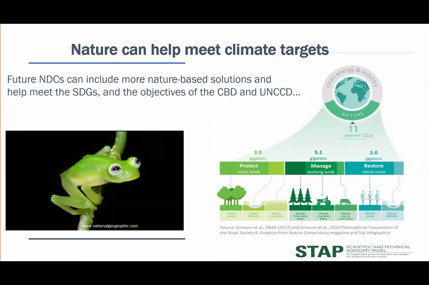 Slide from the presentation by the Chair of the Scientific and Technical Advisory  Report