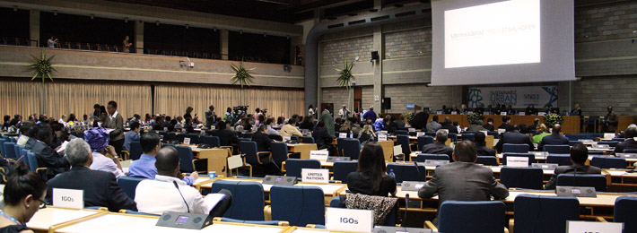 View of the UNEP Headquarters, venue for the forum.