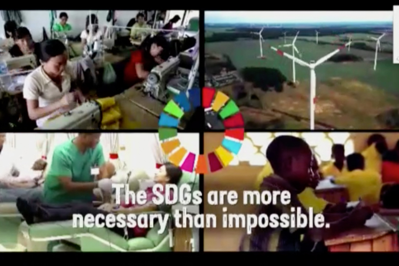 A video is played at the start of the day highlighting the urgency of achieving the SDGs.