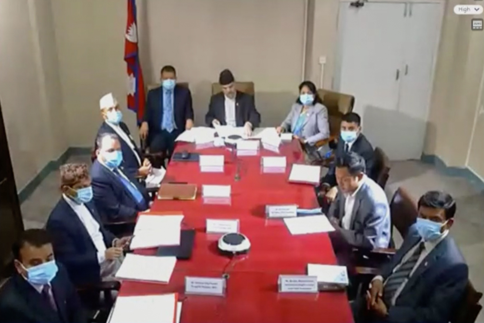 The Nepali delegation presented the country's VNR.