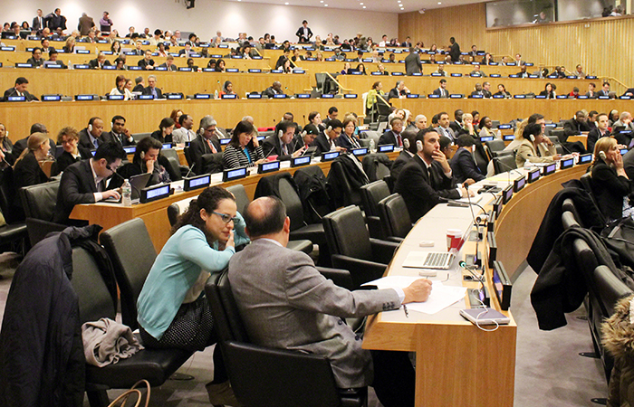Delegates filled Conference Room 2 at the opening of the stocktaking session for the intergovernmental negotiations on the post-2015 development agenda.
