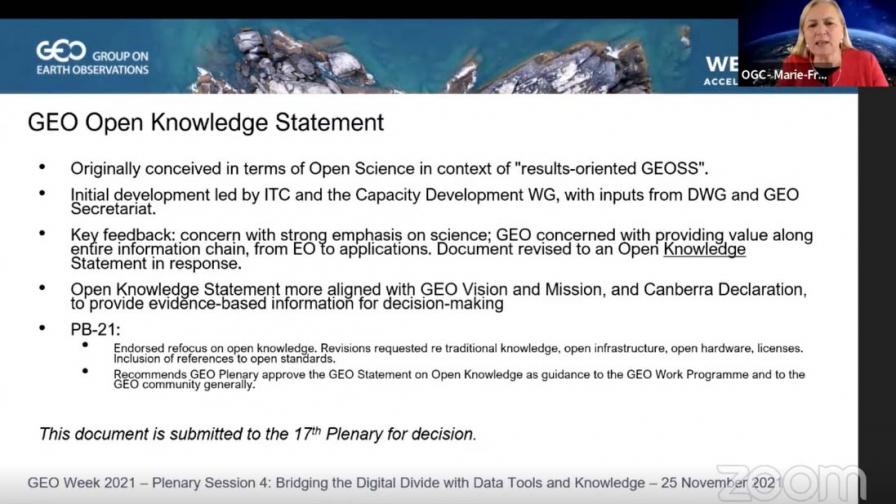 GEO Statement on Open Knowledge