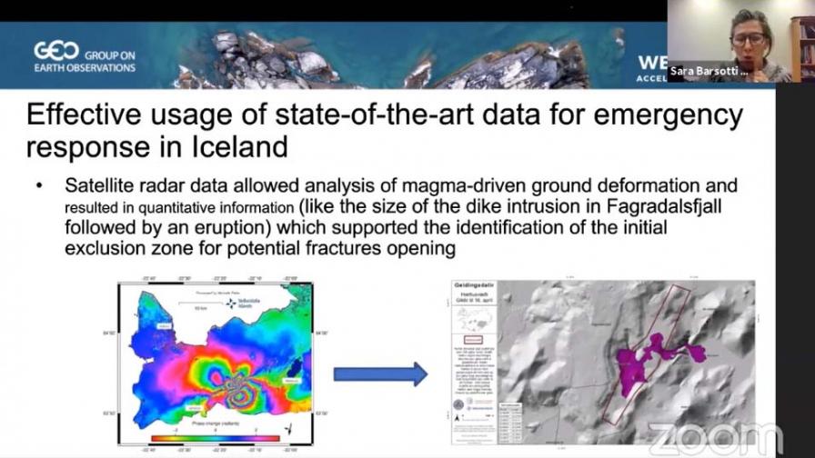 A slide from the presentation made by Sara Barsotti, Coordinator for Volcanic Hazards, Icelandic Meteorological Office