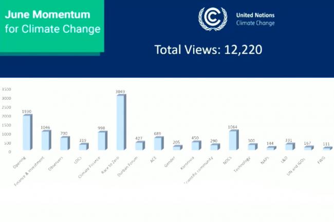 The subsidiary bodies’ Co-Chairs present June Momentum participation statistics.