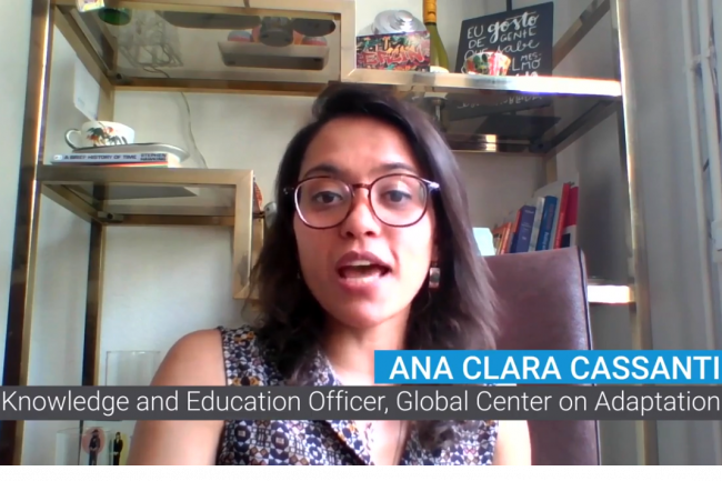 Youth representative Ana Clara Cassanti, Global Center on Adaptation