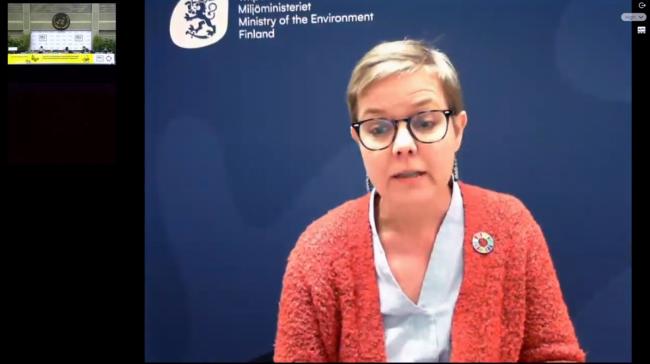 Krista Mikkonen, Minister of the Environment and Climate Change, Finland