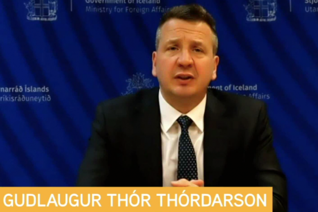 Gudlaugur Thór Thórdarson, Minister for Foreign Affairs and International Development Cooperation, Iceland