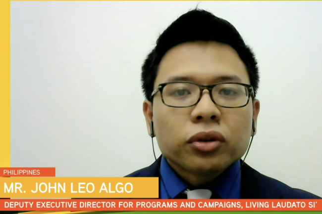 John Leo Algo, Deputy Executive Director, Programs and Campaigns, Living Laudato Si, Philippines