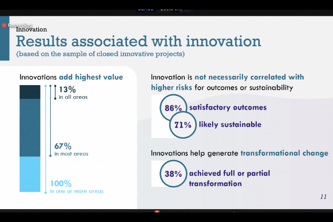 Results associated with innovation - GEF60