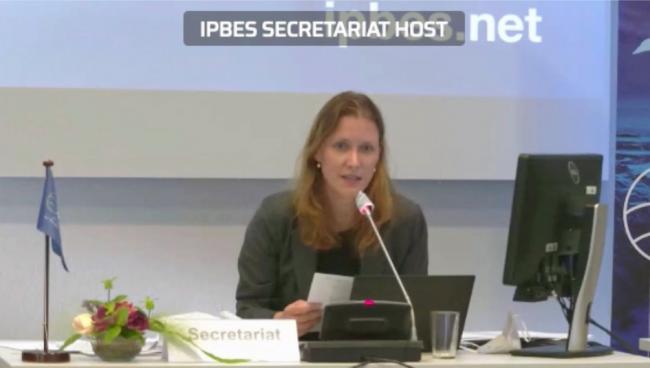 Simone Schiele, IPBES Secretariat 