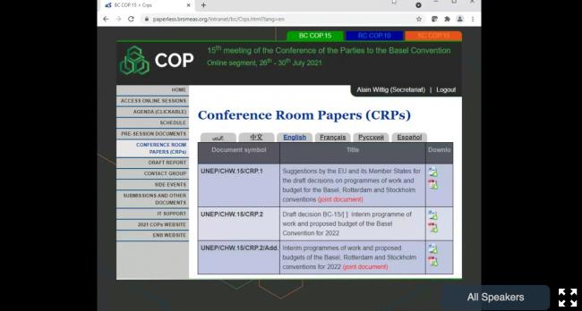 Conference room papers