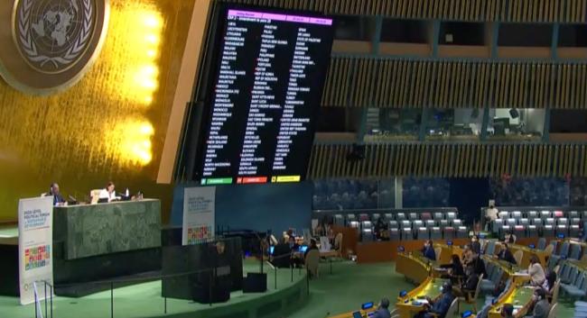 Delegates vote on amendments to the Ministerial Declaration