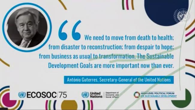 UNSG quote on SDGs