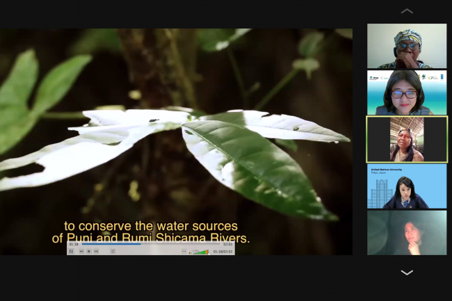 Video from Patricia Mencay Nenquihui Nihua, President of Asociación de Mujeres Waorani de la Amazonía Ecuatoriana (AMWAE), Ecuador - on Traditional knowledge in managing landscapes