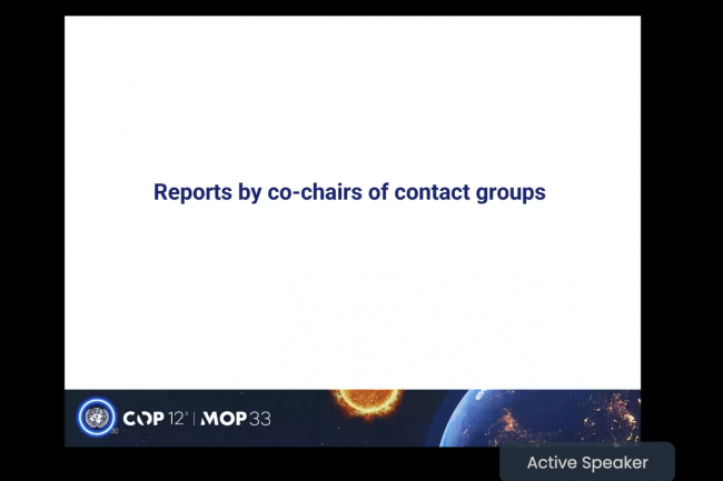 Contact Group Slide - COP12MOP33