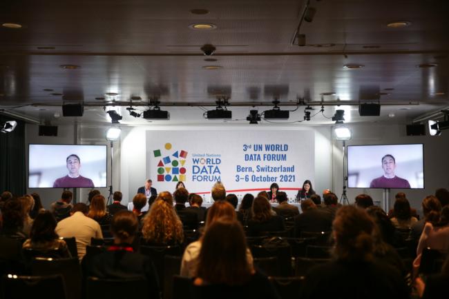 Delegates gather for the session 'Smart investments in data for development: Launch of the Clearinghouse for Financing Development Data'