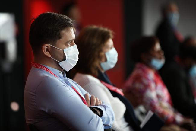 Participants during the plenary sessions