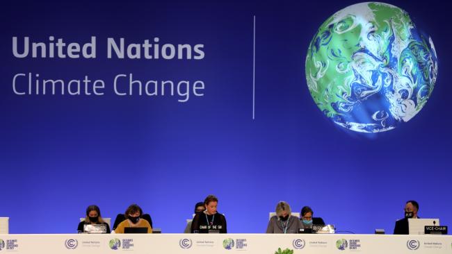 View of the dais during the SBI plenary session