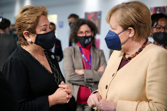 UNFCCC Executive Secretary Patricia Espinosa, with Angela Merkel, Federal Chancellor of Germany