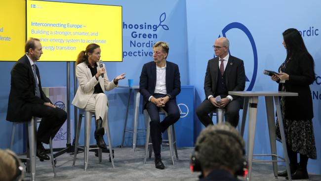 Discussion in the Nordic Pavilion