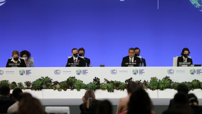 View of the dais during the  Informal Stocktaking Plenary