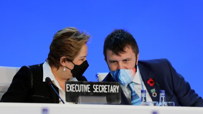 UNFCCC Executive Secretary Patricia Espinosa, with Nigel Topping, UK High-Level Climate Action Champion