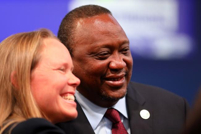 Julie Shuttleworth, CEO, Fortescue Future Industries, with Uhuru Kenyatta, President of Kenya