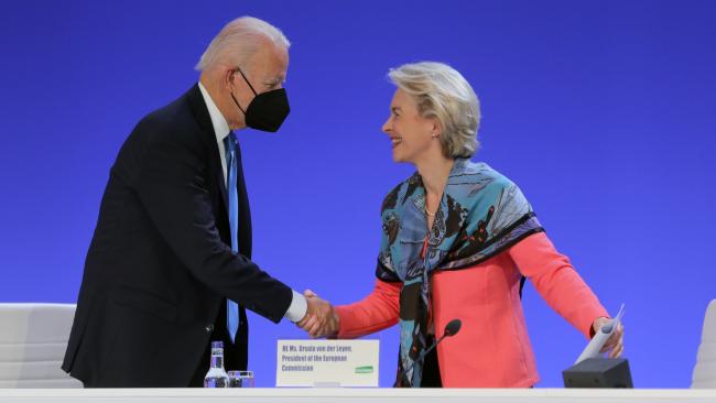 Joseph R. Biden Jr., President of United States of America, with Ursula von der Leyen, President of the European Commission