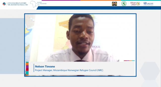 Nelson Tievane, Mozambique Norwegian Refugee Council_8thAFRP-UNDRR_17Nov2021_photo.png